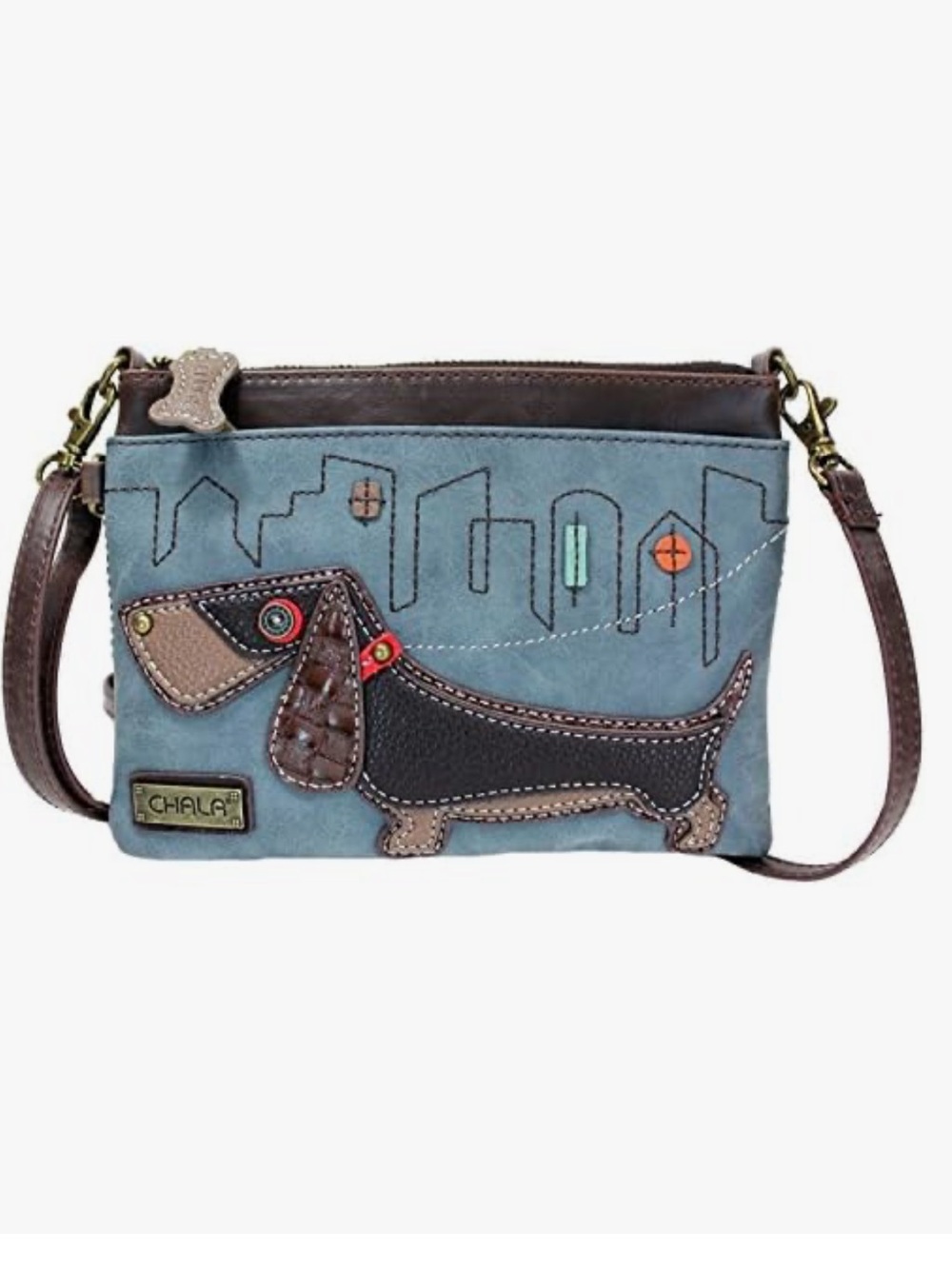 NWT Chala Dachshund Wiener Dog Convertible Crossbody Bag